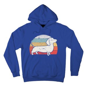 Cool Retro Dachshund Dog Gift Design Weiner Dog Fans Cool Gift Hoodie