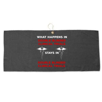 Clinical Research Double Blinded Clinical Trial Humor Gift Large Microfiber Waffle Golf Towel