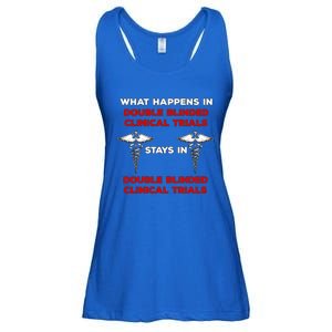 Clinical Research Double Blinded Clinical Trial Humor Gift Ladies Essential Flowy Tank