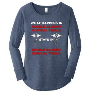 Clinical Research Double Blinded Clinical Trial Humor Gift Women's Perfect Tri Tunic Long Sleeve Shirt