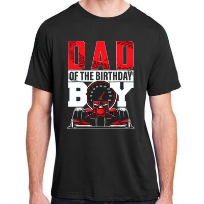 Car Racing Dad Of Birthday Boy Formula Race Car Driver Adult ChromaSoft Performance T-Shirt