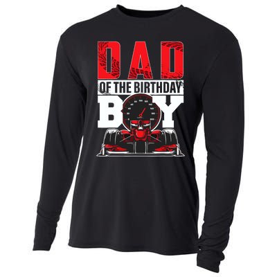 Car Racing Dad Of Birthday Boy Formula Race Car Driver Cooling Performance Long Sleeve Crew