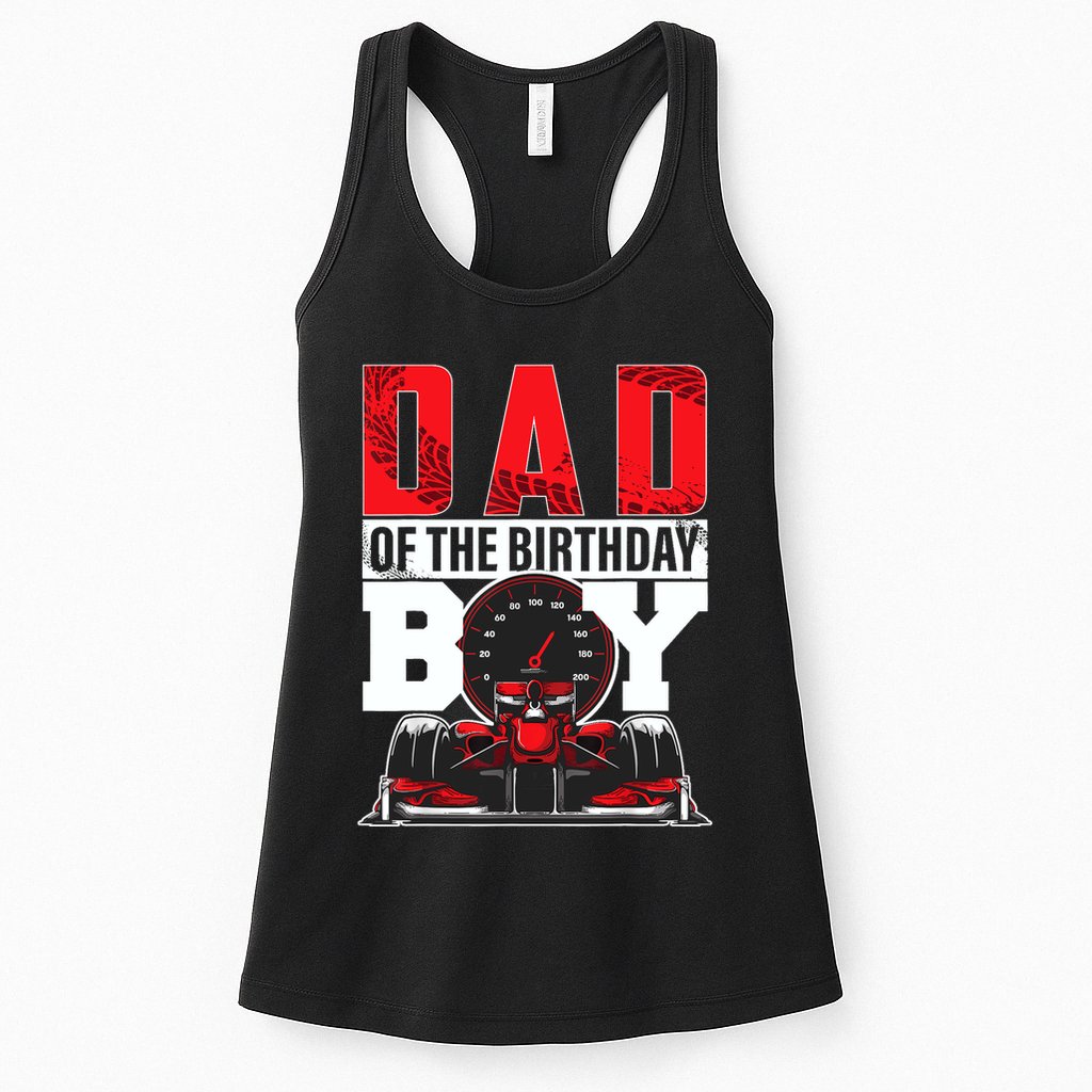 Car Racing Dad Of Birthday Boy Formula Race Car Driver Womens Tank Top
