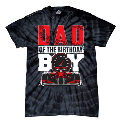 Car Racing Dad Of Birthday Boy Formula Race Car Driver Tie-Dye T-Shirt