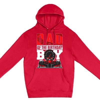 Car Racing Dad Of Birthday Boy Formula Race Car Driver Premium Pullover Hoodie