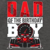 Car Racing Dad Of Birthday Boy Formula Race Car Driver Vector Backpack