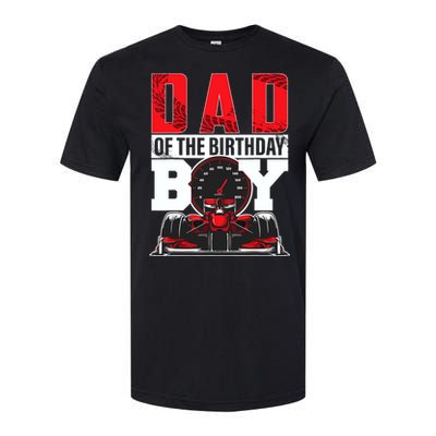 Car Racing Dad Of Birthday Boy Formula Race Car Driver Softstyle CVC T-Shirt