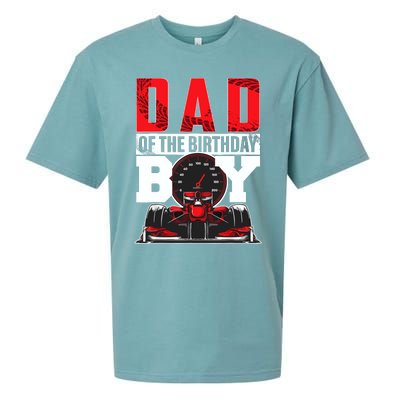 Car Racing Dad Of Birthday Boy Formula Race Car Driver Sueded Cloud Jersey T-Shirt