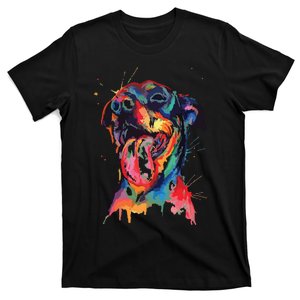 Colorful Rottweiler Dog Lover Dad Mom Boy Girl Funny T-Shirt