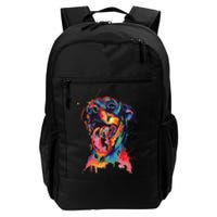 Colorful Rottweiler Dog Lover Dad Mom Boy Girl Funny Daily Commute Backpack