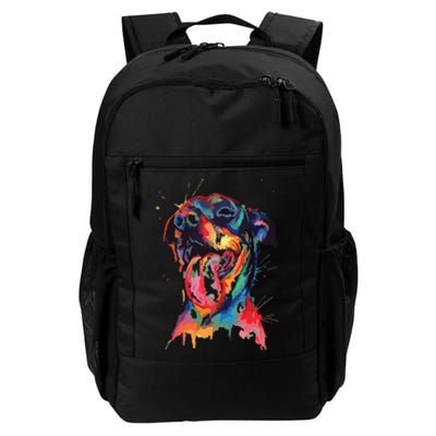 Colorful Rottweiler Dog Lover Dad Mom Boy Girl Funny Daily Commute Backpack