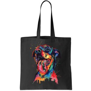 Colorful Rottweiler Dog Lover Dad Mom Boy Girl Funny Tote Bag