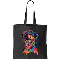 Colorful Rottweiler Dog Lover Dad Mom Boy Girl Funny Tote Bag