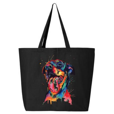 Colorful Rottweiler Dog Lover Dad Mom Boy Girl Funny 25L Jumbo Tote