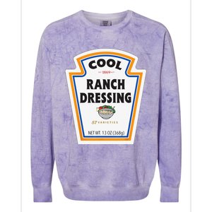 Cool Ranch Dressing Bottle Label Funny Halloween Costume Colorblast Crewneck Sweatshirt