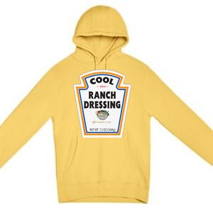 Cool Ranch Dressing Bottle Label Funny Halloween Costume Premium Pullover Hoodie