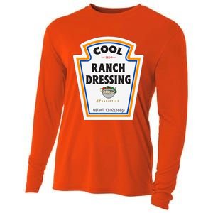 Cool Ranch Dressing Bottle Label Funny Halloween Costume Cooling Performance Long Sleeve Crew