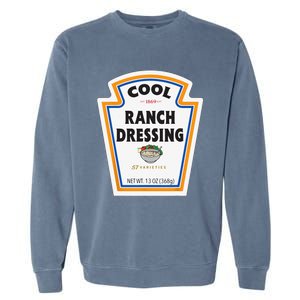 Cool Ranch Dressing Bottle Label Funny Halloween Costume Garment-Dyed Sweatshirt