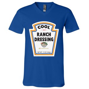 Cool Ranch Dressing Bottle Label Funny Halloween Costume V-Neck T-Shirt