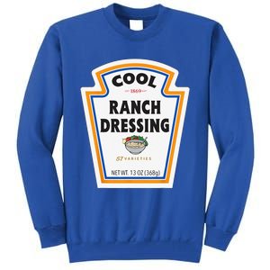 Cool Ranch Dressing Bottle Label Funny Halloween Costume Tall Sweatshirt