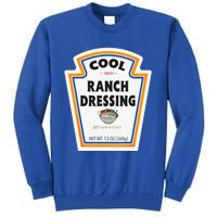 Cool Ranch Dressing Bottle Label Funny Halloween Costume Tall Sweatshirt