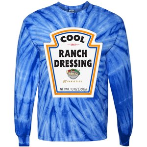 Cool Ranch Dressing Bottle Label Funny Halloween Costume Tie-Dye Long Sleeve Shirt