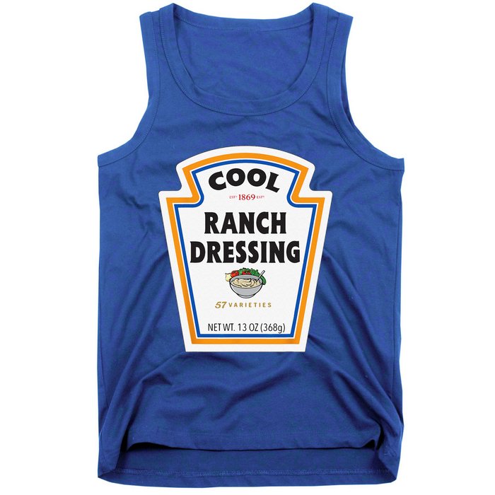 Cool Ranch Dressing Bottle Label Funny Halloween Costume Tank Top