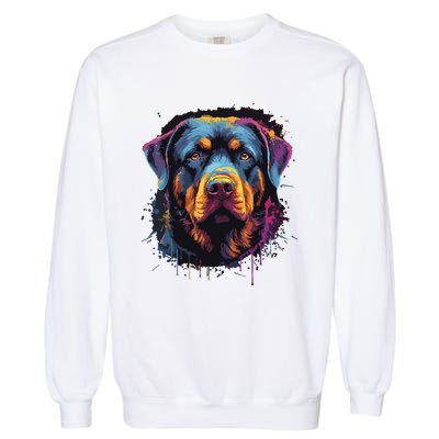 Cute Rottweiler Dog Lover Colorful Men Women Garment-Dyed Sweatshirt