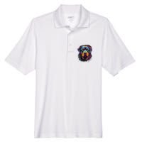 Cute Rottweiler Dog Lover Colorful Men Women Men's Origin Performance Pique Polo