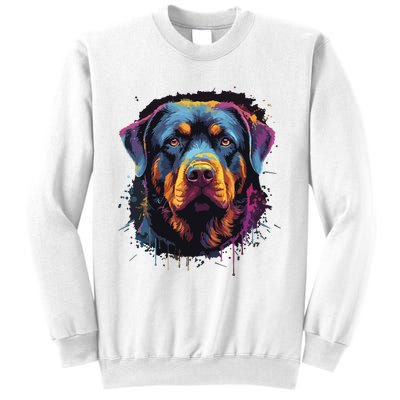 Cute Rottweiler Dog Lover Colorful Men Women Sweatshirt