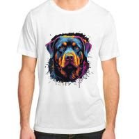 Cute Rottweiler Dog Lover Colorful Men Women Adult ChromaSoft Performance T-Shirt