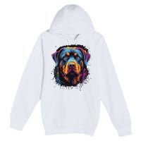 Cute Rottweiler Dog Lover Colorful Men Women Premium Pullover Hoodie