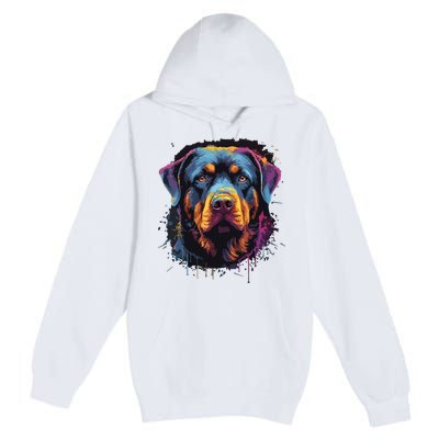 Cute Rottweiler Dog Lover Colorful Men Women Premium Pullover Hoodie