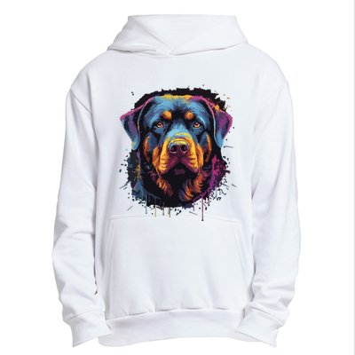 Cute Rottweiler Dog Lover Colorful Men Women Urban Pullover Hoodie