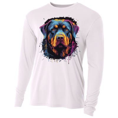 Cute Rottweiler Dog Lover Colorful Men Women Cooling Performance Long Sleeve Crew