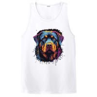 Cute Rottweiler Dog Lover Colorful Men Women PosiCharge Competitor Tank