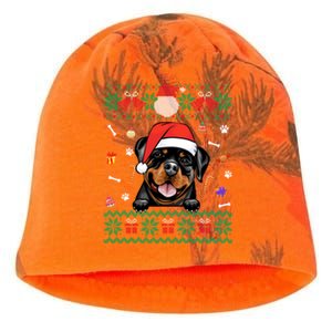 Cute Rottweiler Dog Ugly Christmas Santa Hat Xmas Gift Kati - Camo Knit Beanie