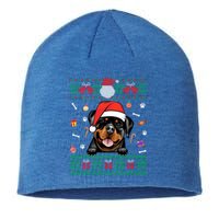 Cute Rottweiler Dog Ugly Christmas Santa Hat Xmas Gift Sustainable Beanie