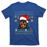 Cute Rottweiler Dog Xmas Santa Funny Ugly Christmas Gift T-Shirt