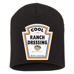 Cool Ranch Dressing Bottle Label Funny Halloween Costume Short Acrylic Beanie