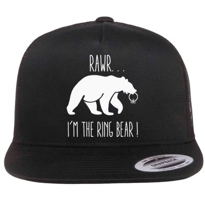 Cute Rehearsal Dinner For Ring Bearer Flat Bill Trucker Hat