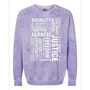 Civil Rights Equality Freedom Justice Liberty Colorblast Crewneck Sweatshirt