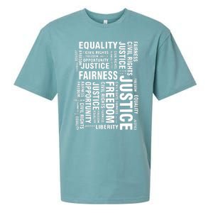 Civil Rights Equality Freedom Justice Liberty Sueded Cloud Jersey T-Shirt