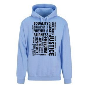 Civil Rights Equality Freedom Justice Liberty Unisex Surf Hoodie