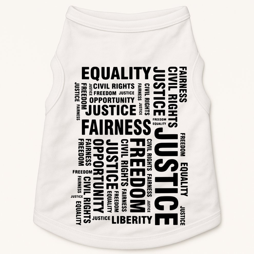 Civil Rights Equality Freedom Justice Liberty Doggie Tank
