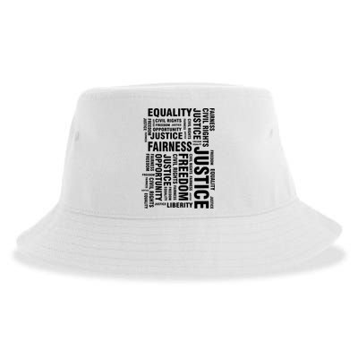Civil Rights Equality Freedom Justice Liberty Sustainable Bucket Hat