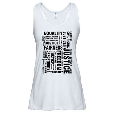 Civil Rights Equality Freedom Justice Liberty Ladies Essential Flowy Tank