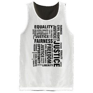 Civil Rights Equality Freedom Justice Liberty Mesh Reversible Basketball Jersey Tank