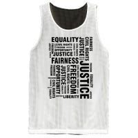 Civil Rights Equality Freedom Justice Liberty Mesh Reversible Basketball Jersey Tank