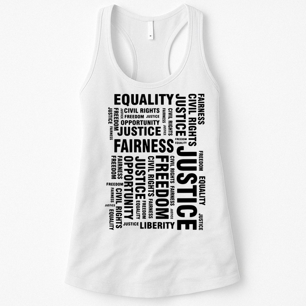 Civil Rights Equality Freedom Justice Liberty Womens Tank Top